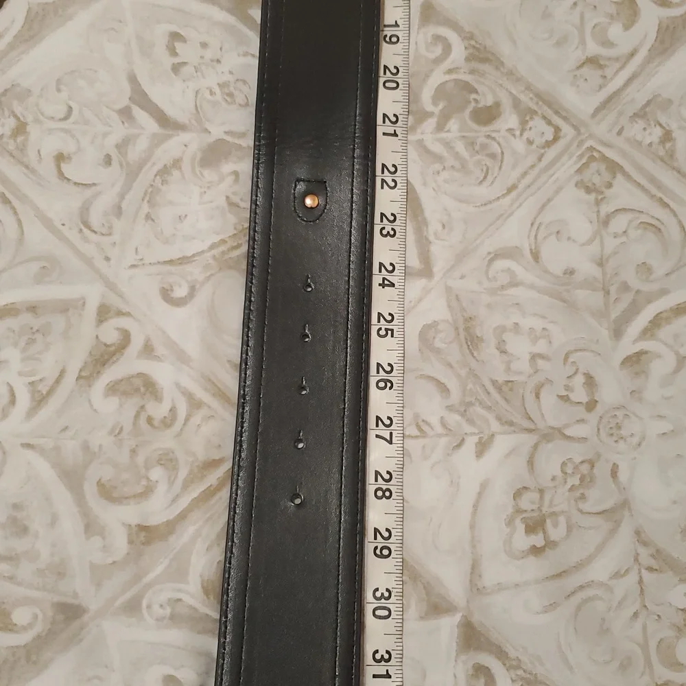 Ted Baker Black Rope Tassel Belt with Rose Gold Accent
